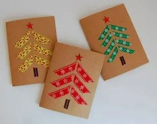 scrapbook de arbol de navidad para tarjetas