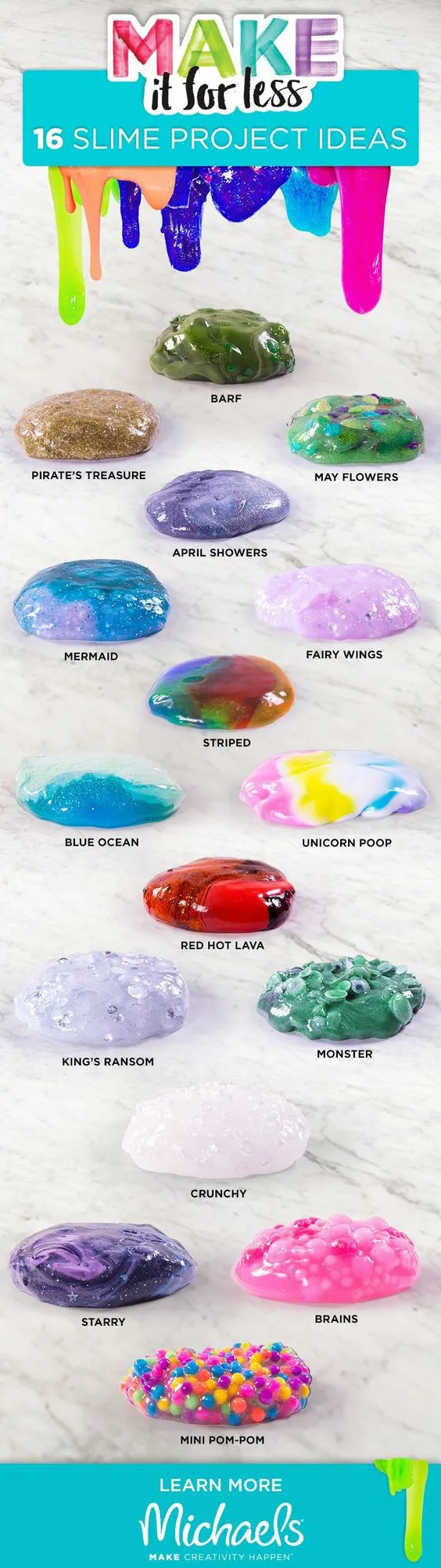 slime de colores