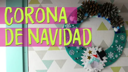 corona de navidad de manualidades