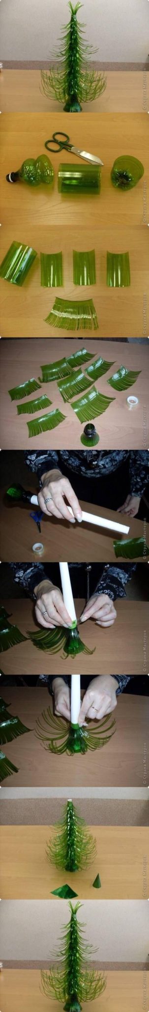 manualidades navideñas con botellas de plastico