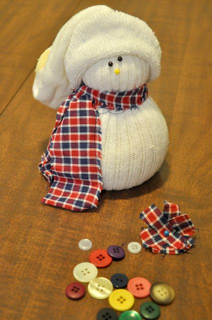 muñecos con calcetines de navidad
