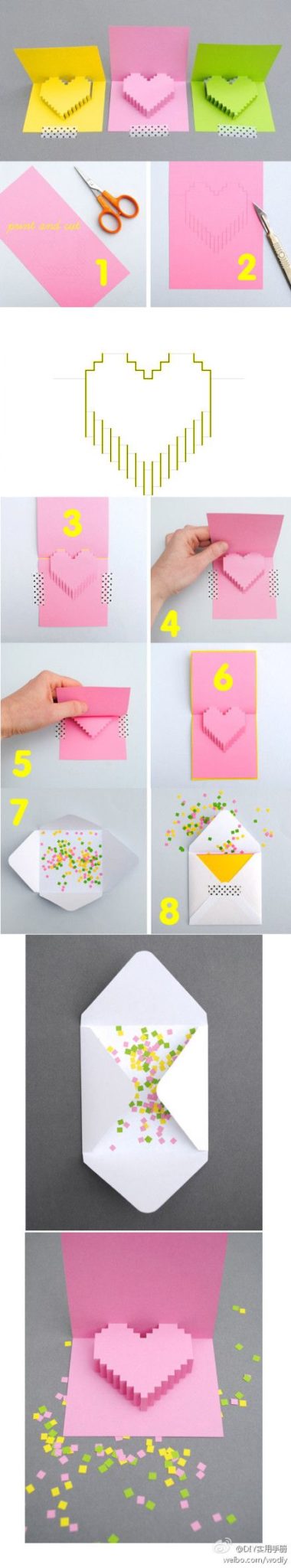 tarjetas popup de kirigami para cumpleaños