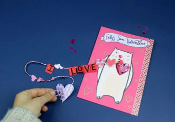 como hacer una postal de San Valentin