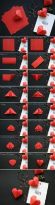 Corazón de origami con volumen de jesus-sauvage.com