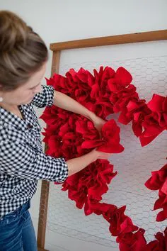 flores de papel de san valentin