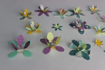 flores en papel 3d