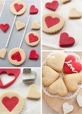 Piruletas galleta para San Valentín de caramelcookie.es