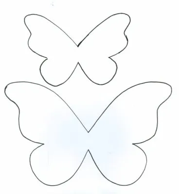 plantilla de mariposa de papel