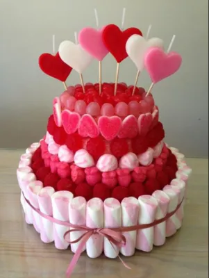 Super tarta de chuches para San Valentin 