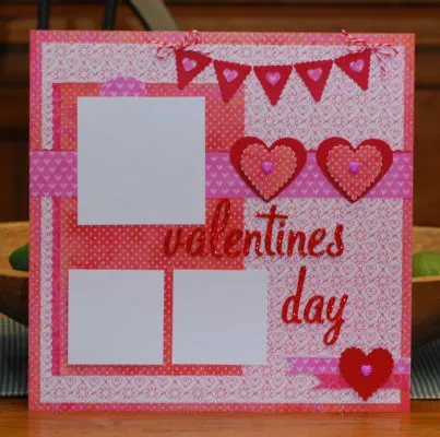 tarjeta de sanvalentin haciendo scrap