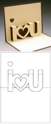 tarjeta popup 3d de san valentin