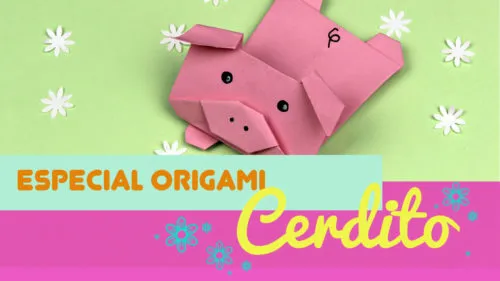Cerdo de origami