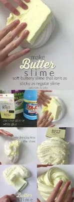 como hacer slime de mantequilla