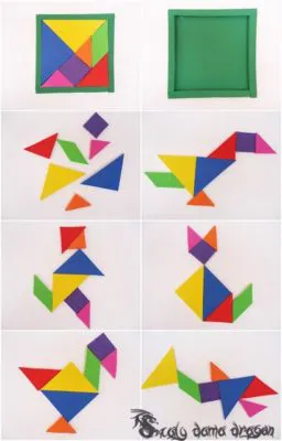 Juego Tangram con Foamy