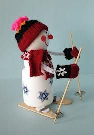 Muñeco de nieve con bote de Actimel