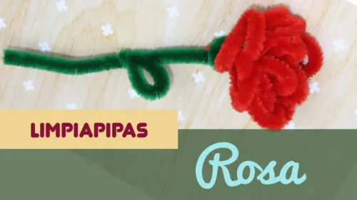 Rosas con limpiapipas Rosas con limpiapipas