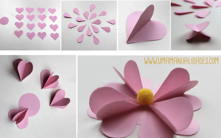 ▷ ✅10 ideas de Flores de papel fáciles 【TOP 2020】 - Uma Manualidades