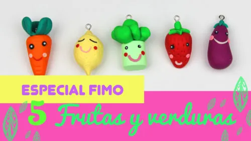 frutas kawaii de fimo