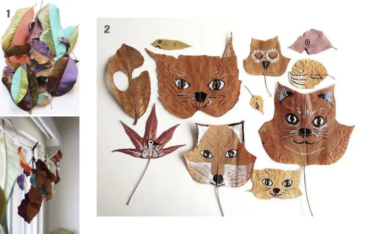 65 Ideas De Manualidades Con Hojas Top 2020 Uma Manualidades
