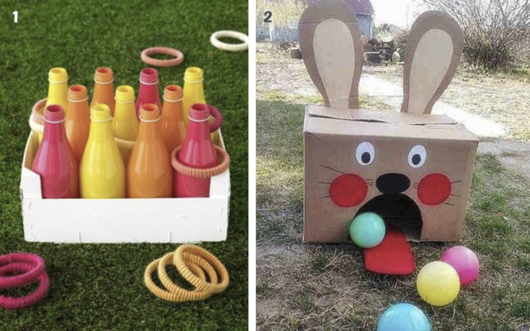 Juego Predeportivo Con Material Reciclado : Aprende a reciclar jugando | Amarillo, Verde y Azul : Juegos y actividades para bebés y niños.