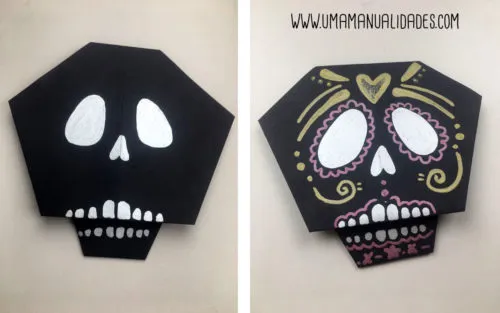 calavera origami facil