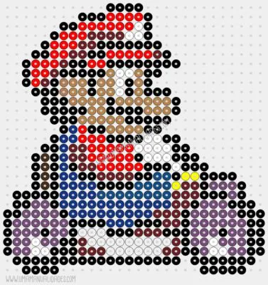 ▷ Plantilla Hama Beads de Super Mario 【Pixel Real 】