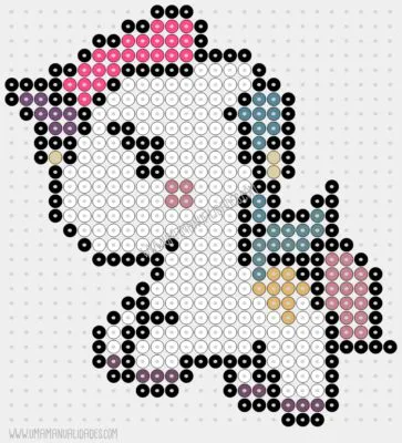 patrón unicornio hama beads
