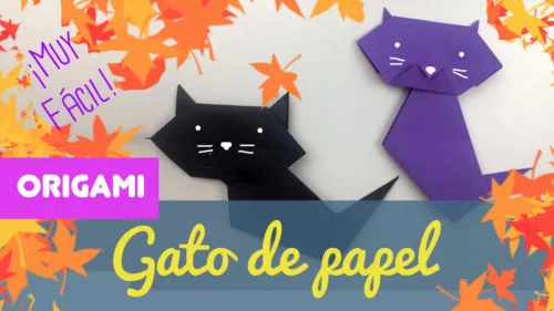 Gato de papel de halloween