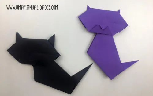 manualidades de origami de gatos