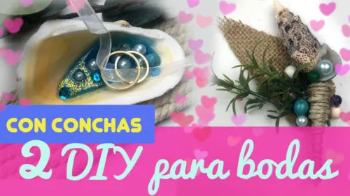 Manualidades con conchas para bodas de playa