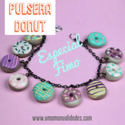 Pulsera de donuts de fimo