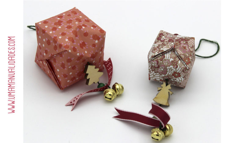 adornos de papel navideños