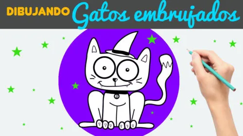 Aprender a dibujar un gato de halloween