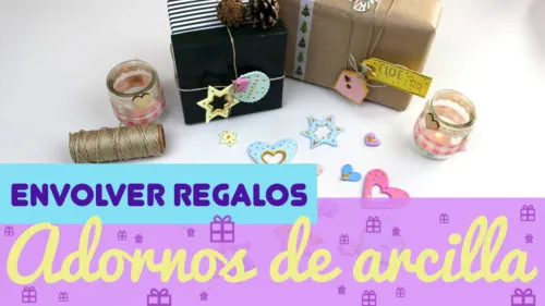 Etiquetas de arcilla para envolver regalos