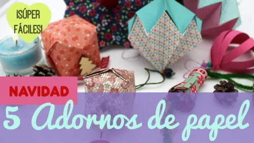 Adornos de papel de navidad