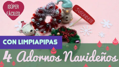 manualidades de navidad con limpiapipas