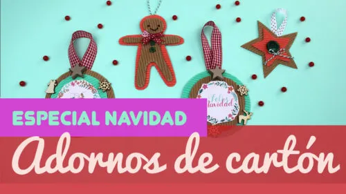 Adornos navideños con cartón corrugado