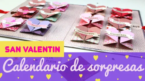 Calendario de sorpresas de san valentín