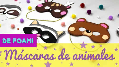 Máscaras de foami de animales para carnaval