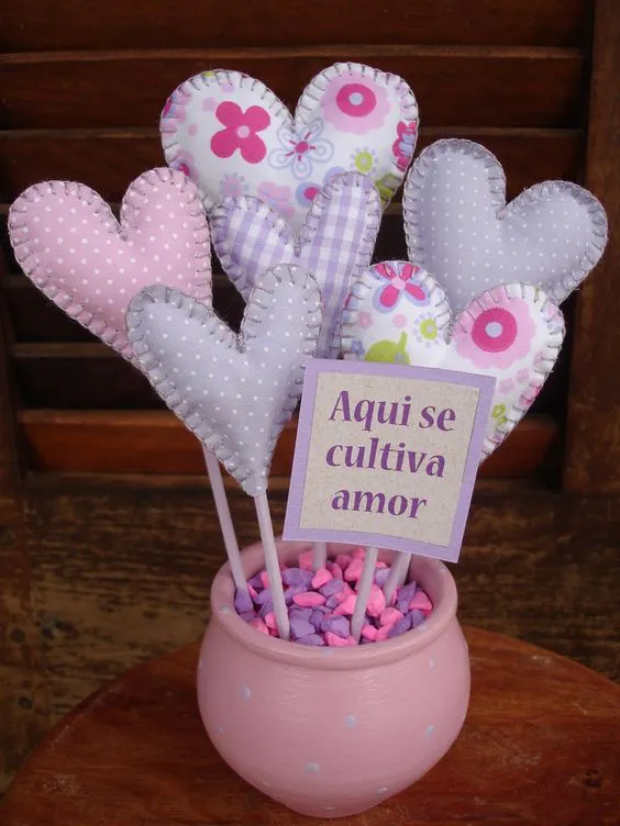 manualidades de fieltro para san valentin