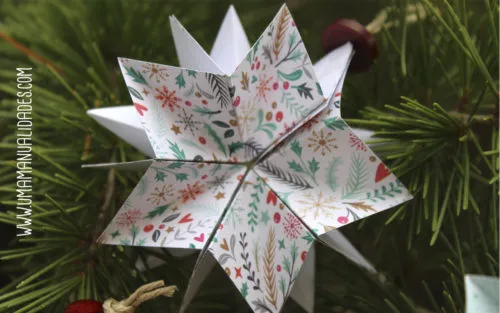 como hacer estrellitas de origami de navidad