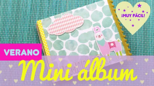 Mini álbum de scrapbook de verano kawaii