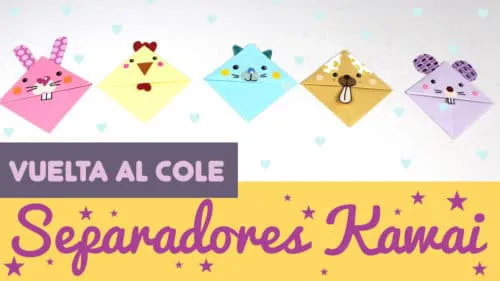 Marca páginas de origami kawaii Marca páginas de origami kawaii
