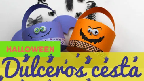 Dulceros de halloween con papel