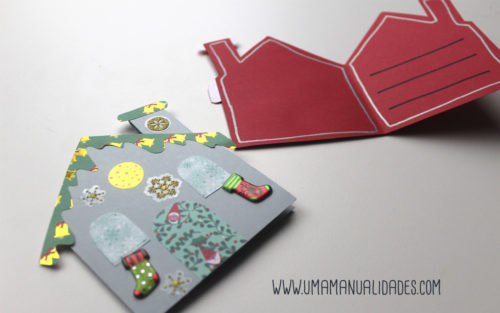 como hacer tarjetas navideñas de scrapbook paso a paso