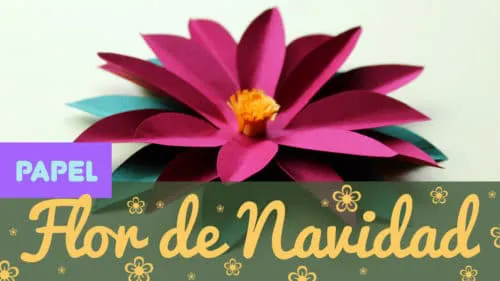 Cómo hacer una flor de navidad de papel