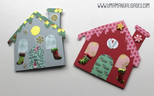 tarjetas de navidad con papel