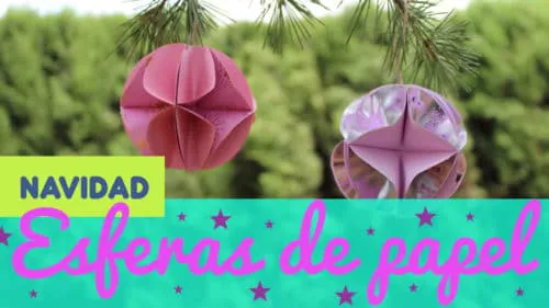 Bolas de navidad de papel