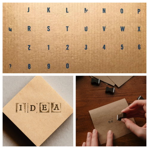 letras con carton